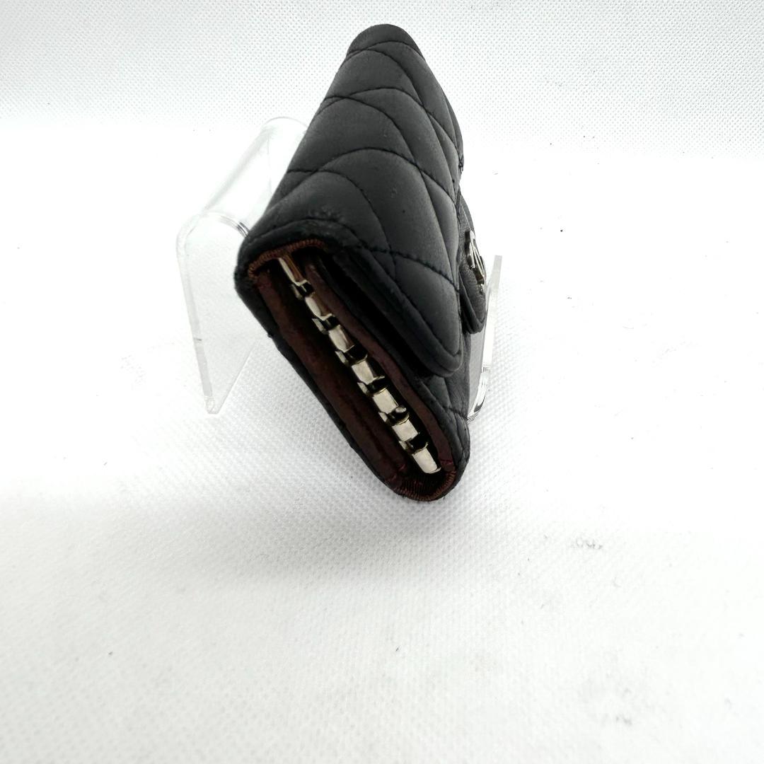 シャネル　キーケース　マトラッセ　ココマーク　黒　ギャランティー　箱付き