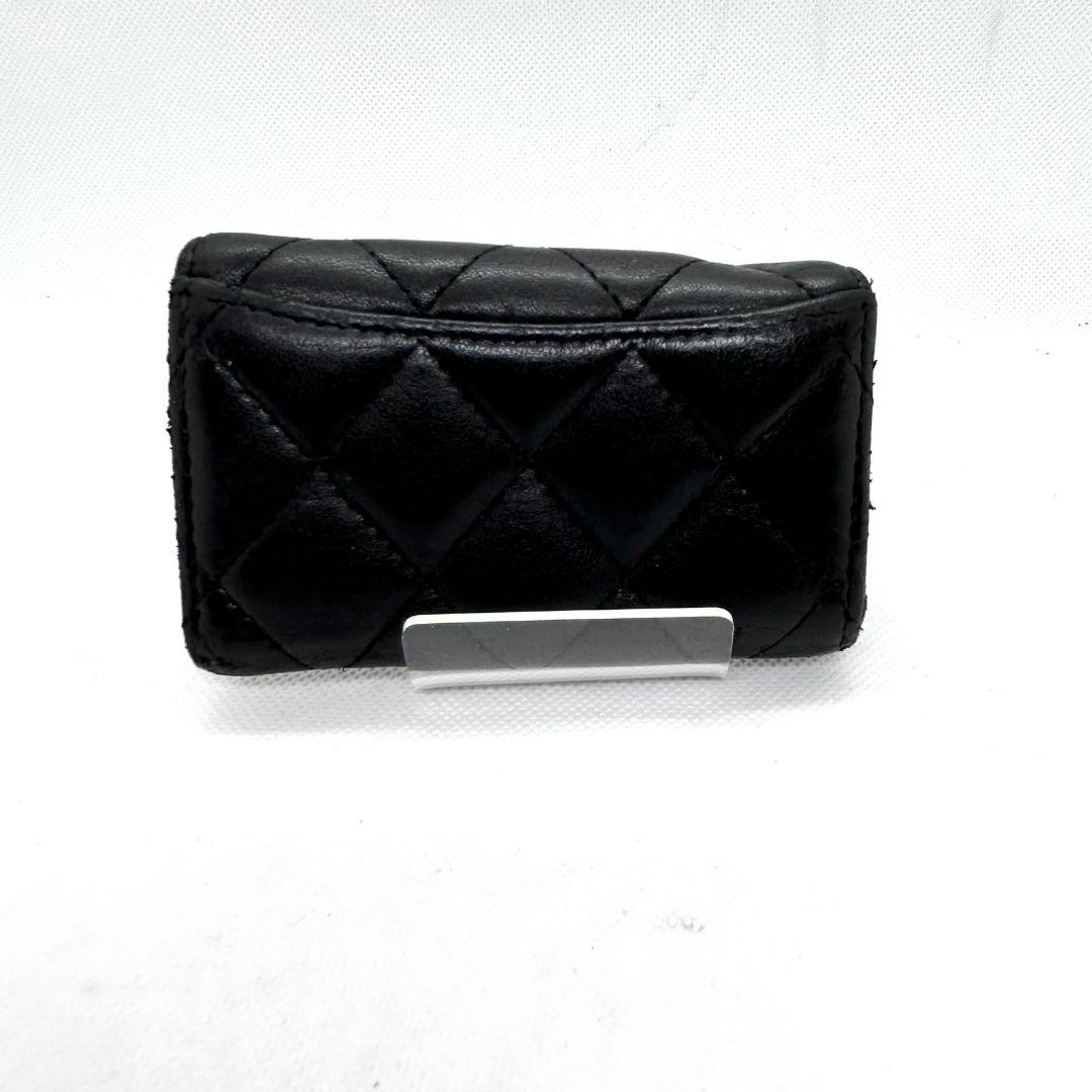 シャネル　キーケース　マトラッセ　ココマーク　黒　ギャランティー　箱付き