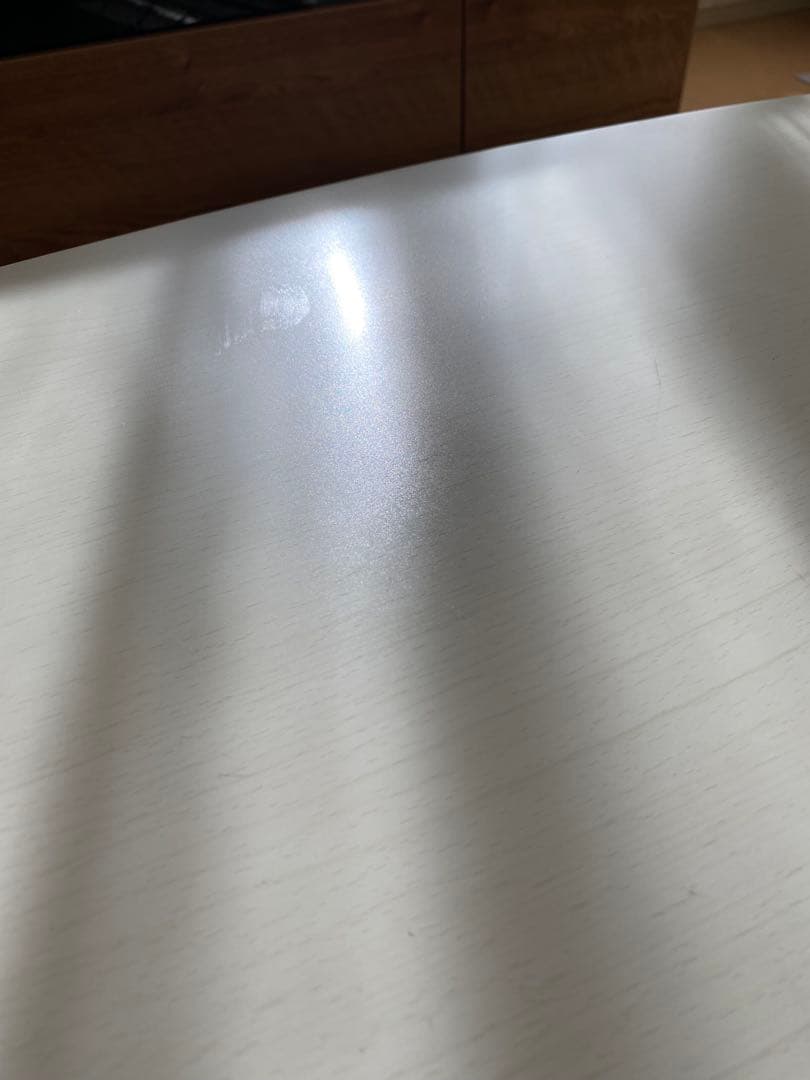 ホワイト楕円形　木製テーブル　こたつ