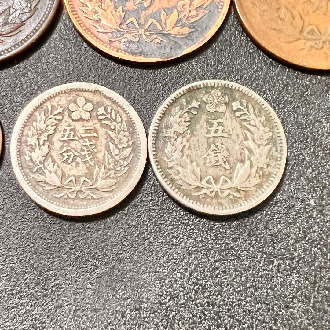 大韓帝国 大型1銭2枚　小型1銭　5銭　半銭　2.5銭　5分2枚　計8枚　韓国