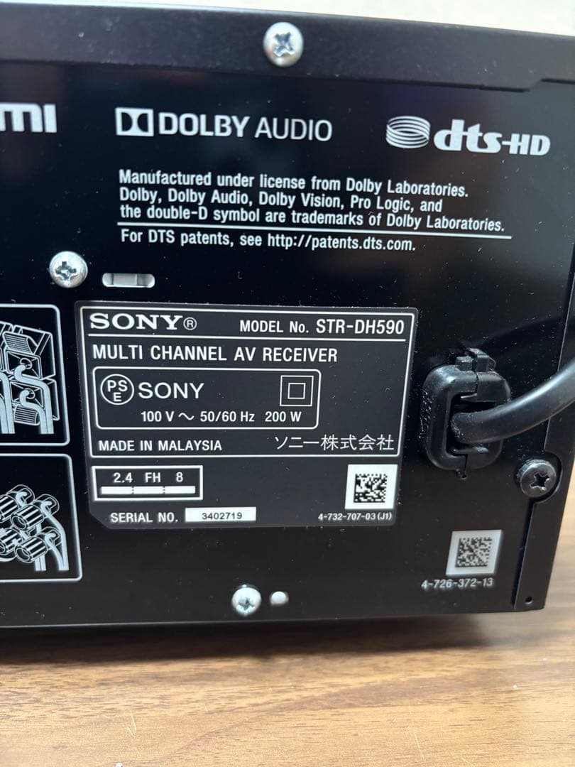 SONY STR-DH590 マルチチャンネル AVアンプ