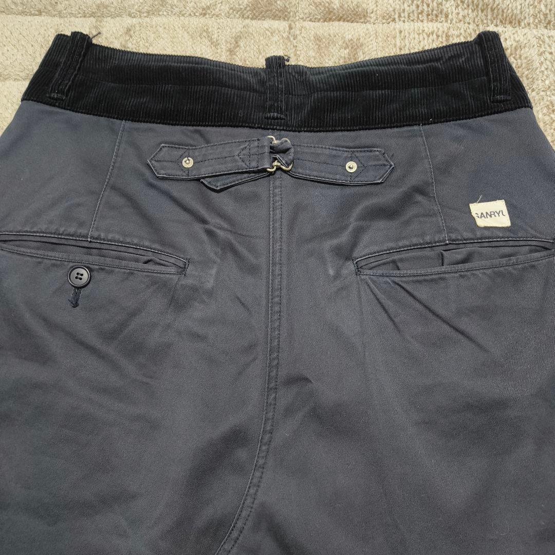 GANRYU サルエルパンツ ダークブルー