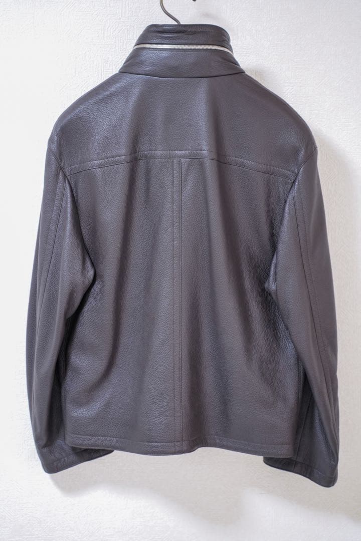 HERMÈS エルメス レザーブルゾン 48 ディアスキン ジャケット ブラウン