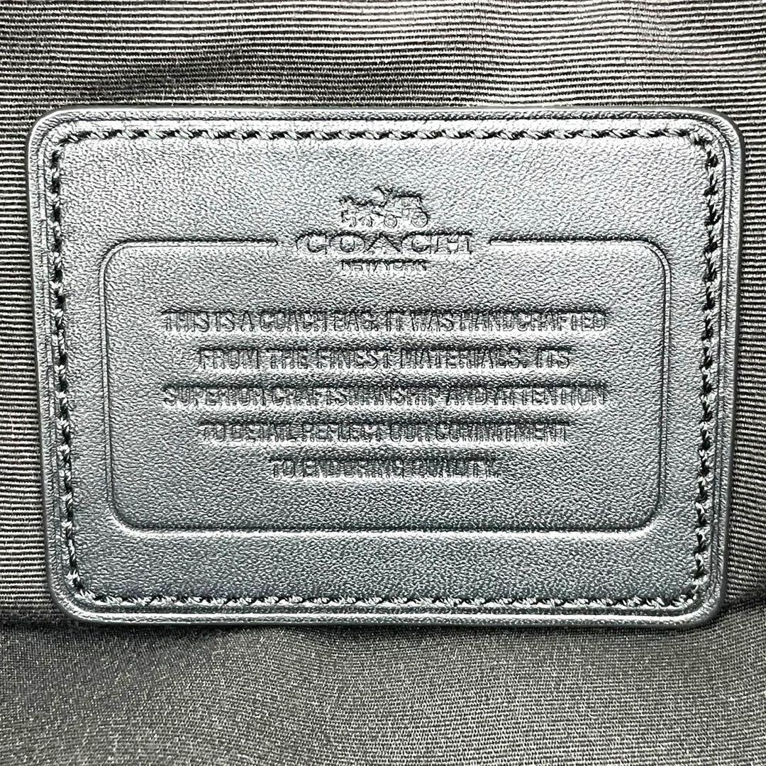 極美品　コーチ　2way ビジネスバッグ　ショルダー　2層　オールレザー　黒