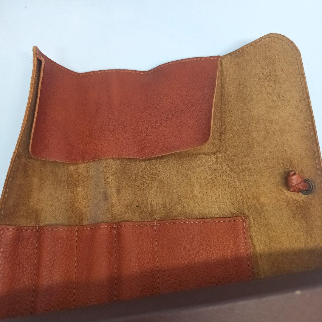 土屋鞄トーンオイルヌメロールペンケース　ブラウン