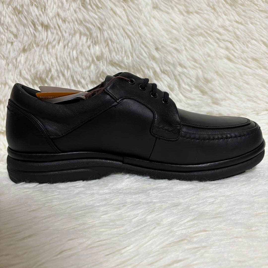 【タグ付】 アシックス Pedala レザースニーカー ブラック 24.5 4E