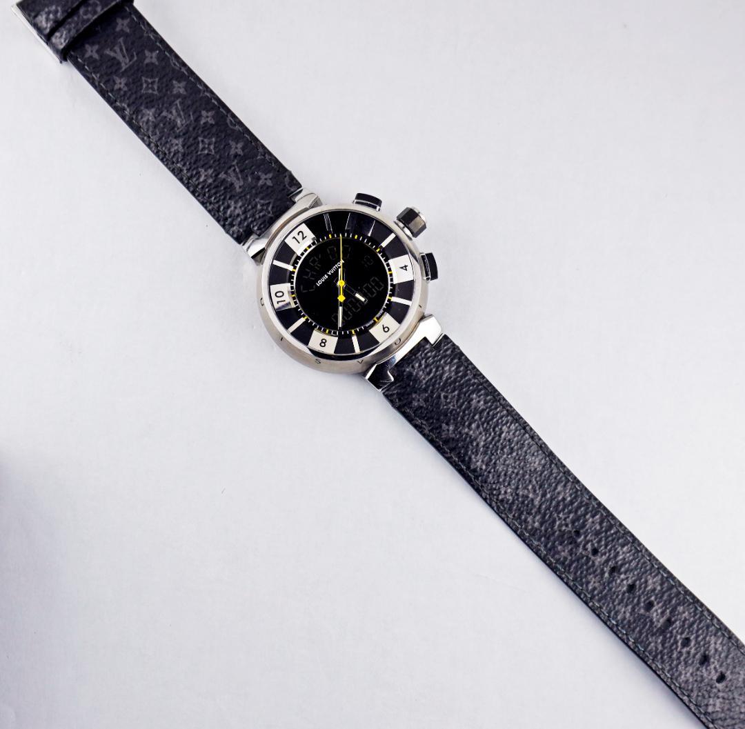 LOUIS VUITTON タンブールQ118Fインブラックエクリプス腕時計