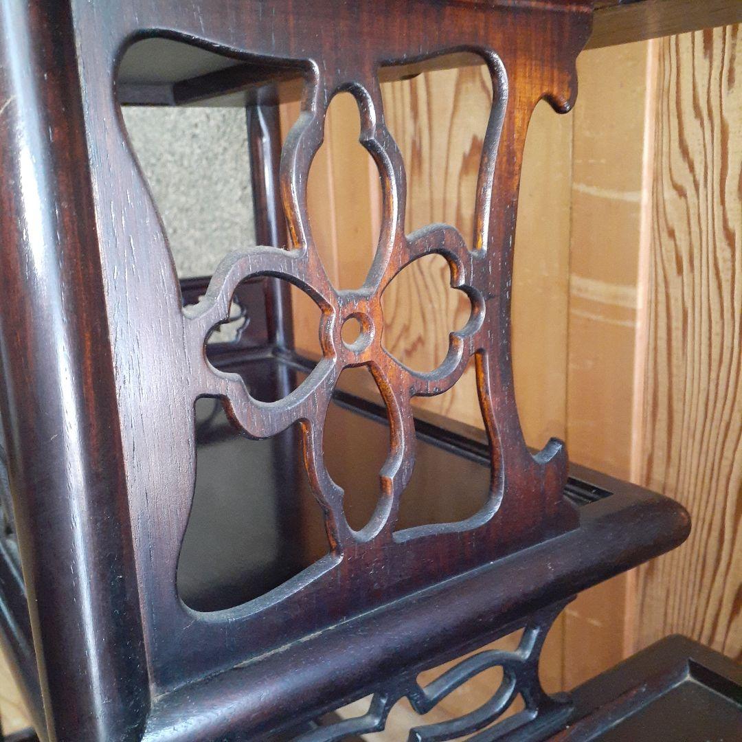 最終価格【長期保管品】茶棚 茶箪笥 昭和レトロ 古家具 飾棚 松竹模様 古民家