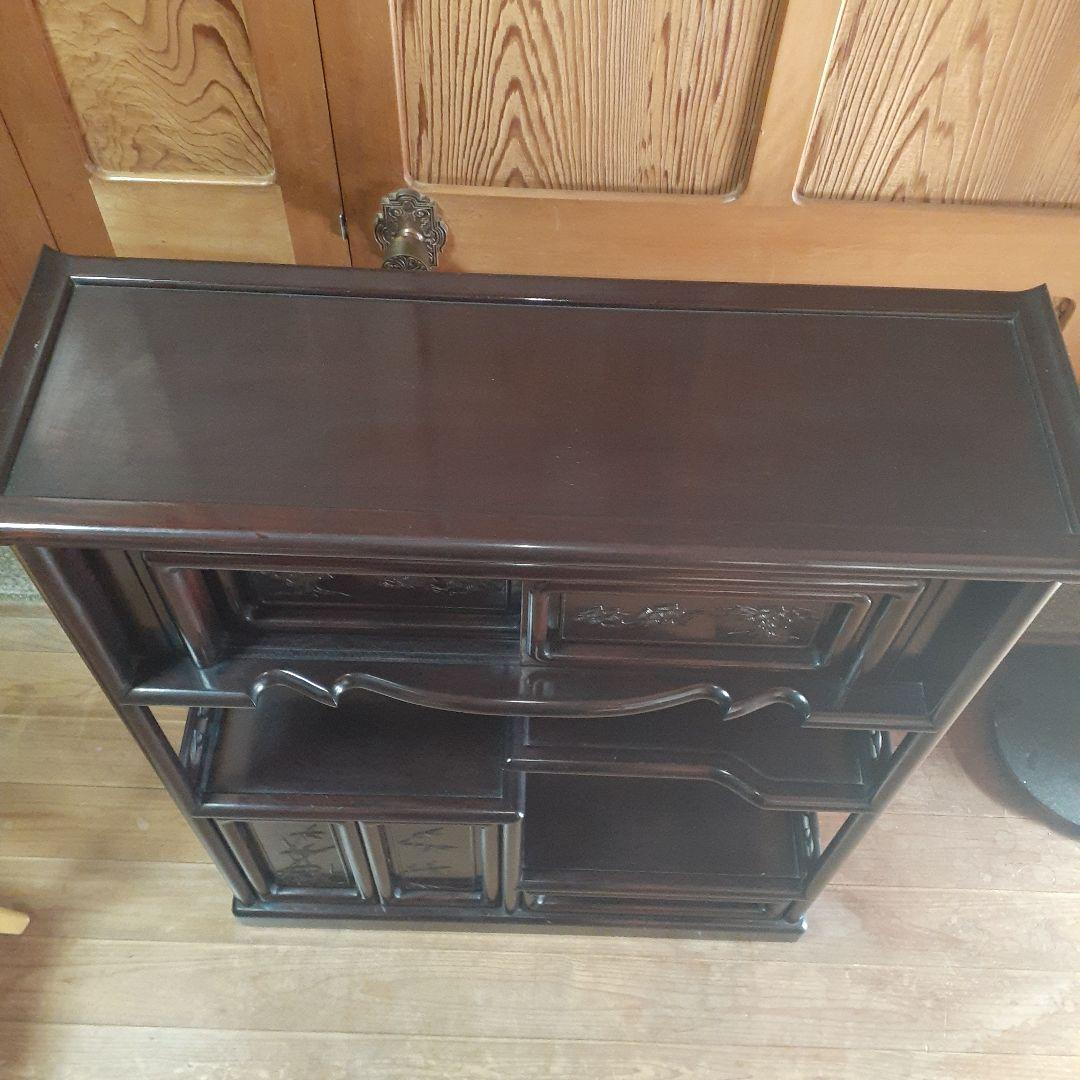 最終価格【長期保管品】茶棚 茶箪笥 昭和レトロ 古家具 飾棚 松竹模様 古民家