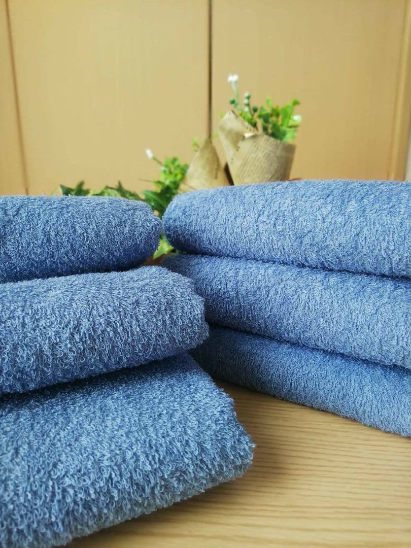 泉州タオル 高級綿糸サルビアブルーフェイスタオルセット20枚 タオル新品 まとめ