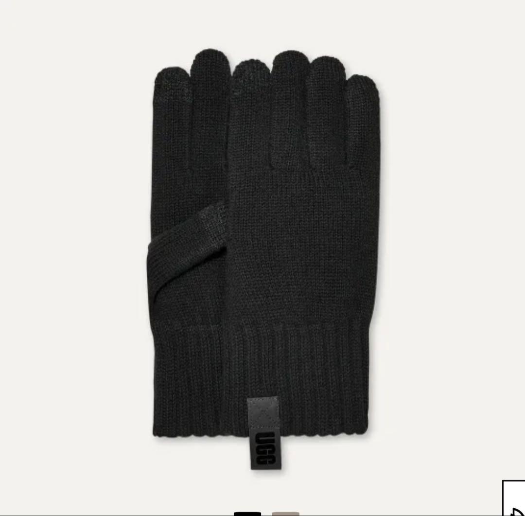 【新品】UGG ブラック 手袋 スマートフォン対応 ショッパー付