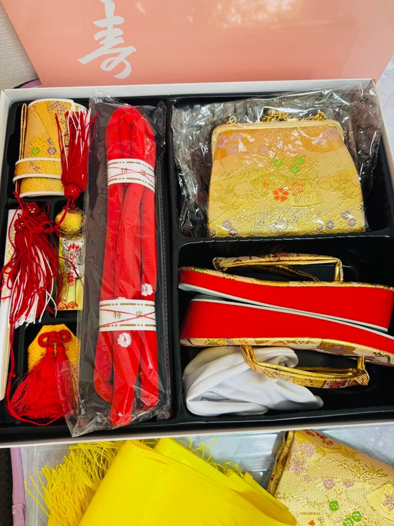 子供用着物セット 青ピンク花柄