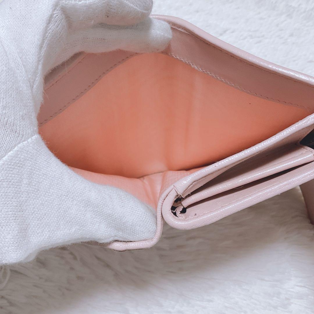 ♡美品♡MIU MIU マテラッセ 三つ折り財布 L字 ファスナー ピンク 金具