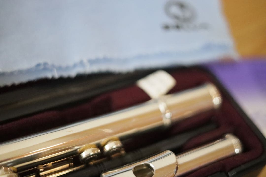 YAMAHA221フルート本体 ケース、説明書、ガーゼクロス付き