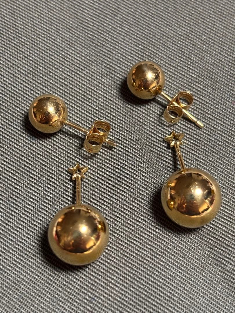 スタージュエリー K18 ボールピアス（2way）