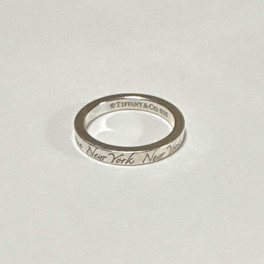 TIFFANY ティファニーリング ノーツナロー ニューヨーク SV925