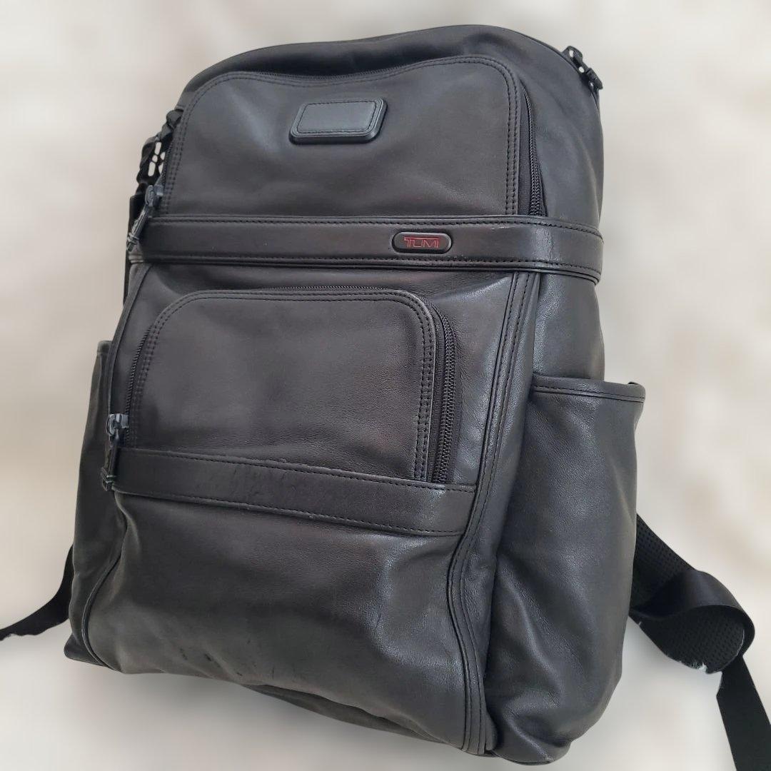 ⭐良品⭐TUMI ブラック オールレザー ビジネスバッグ バックパック