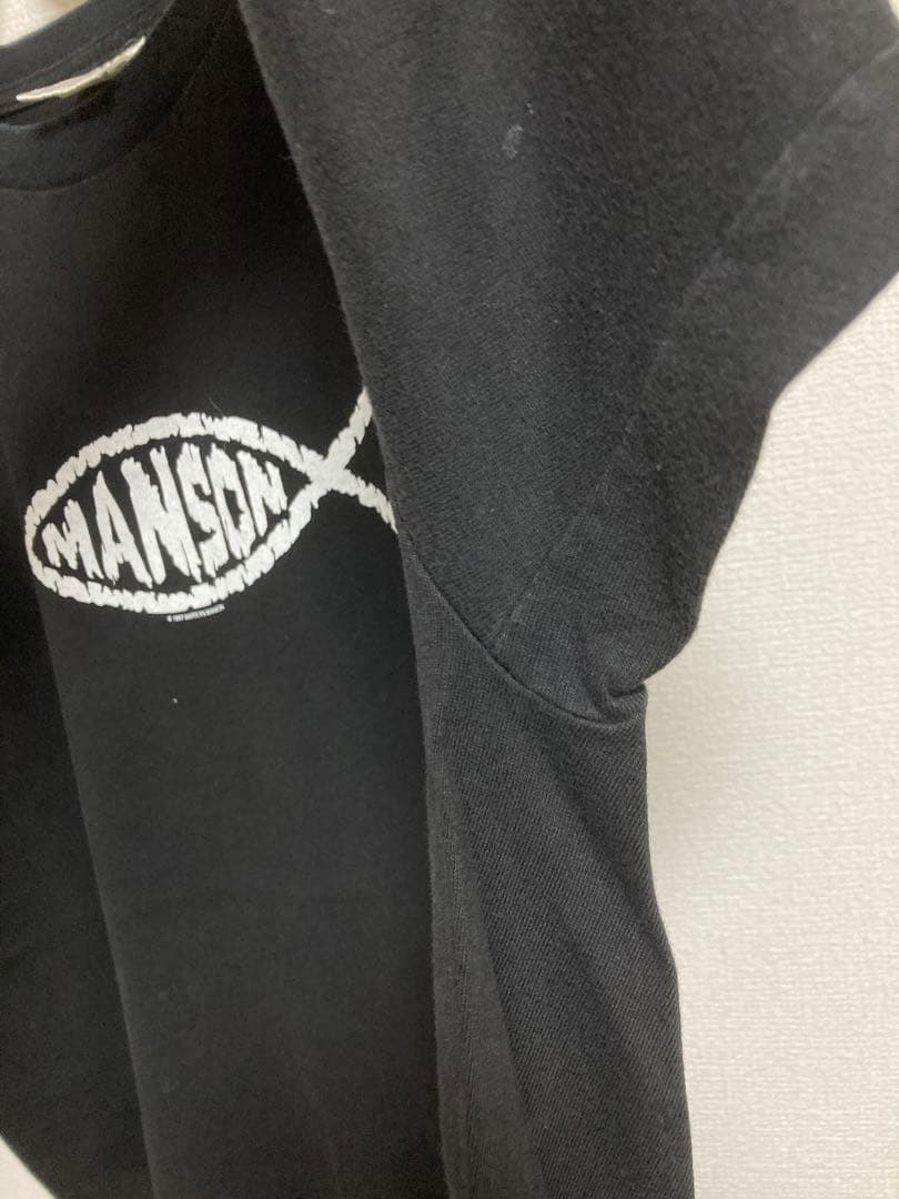 1997 Marilyn Manson Fish Logo Tシャツ XL