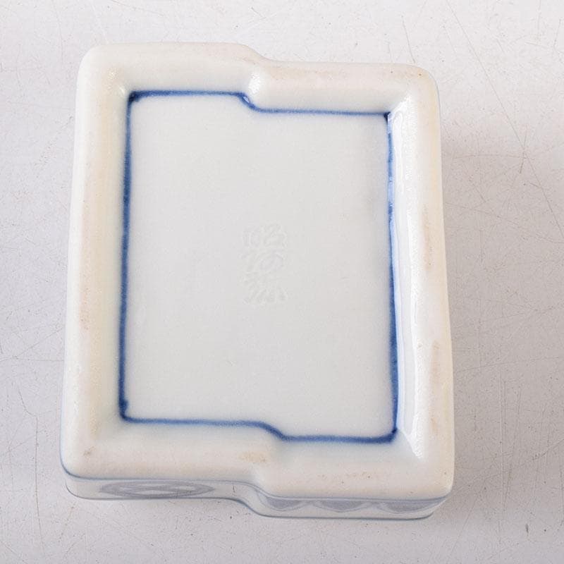 茶道具　京焼　高野昭阿弥造　染付　柚子木香合　共箱　V　8119