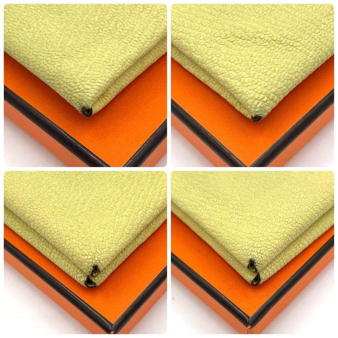 HERMES エルメス　カルヴィデュオ イエロー シェーブル