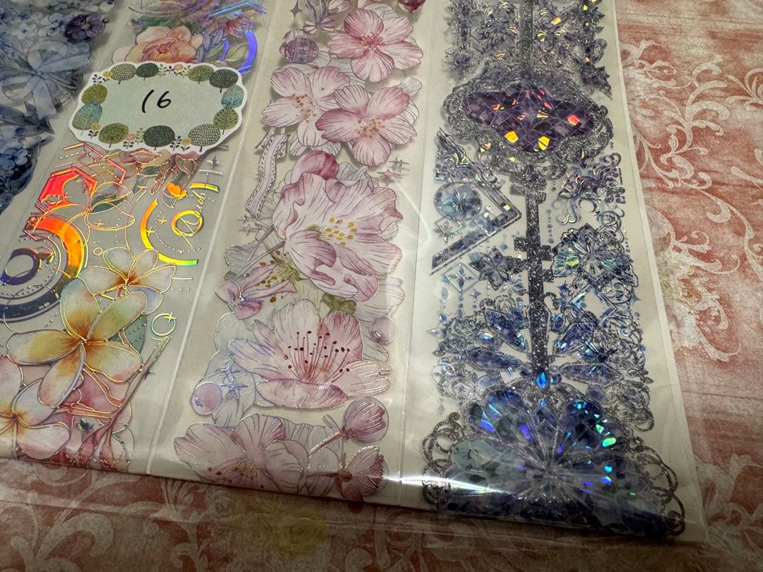 海外 PETテープ マスキングテープ 切り売りセット16