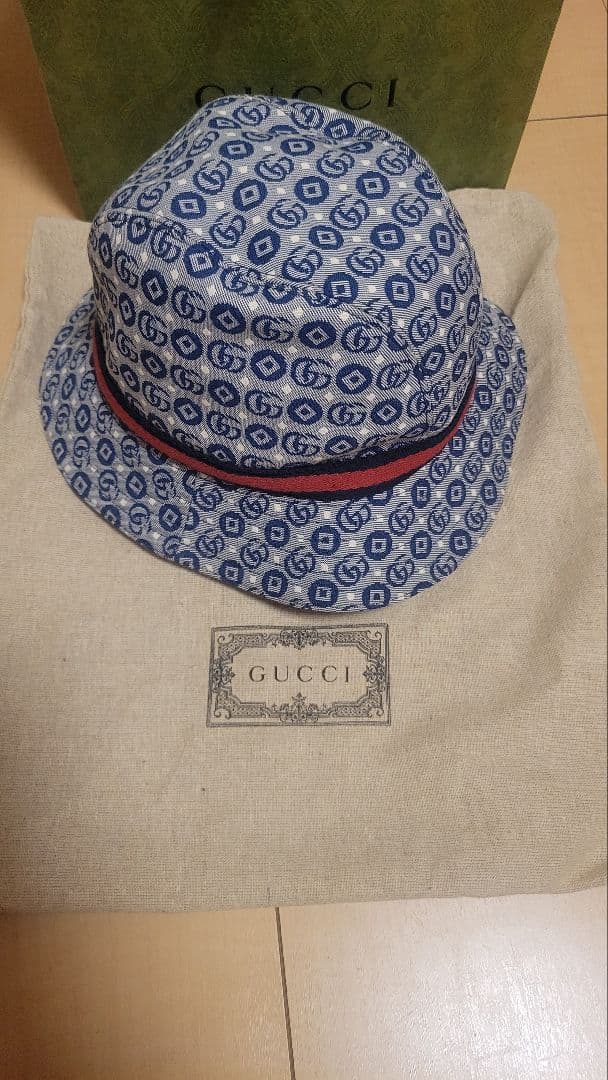 GUCCI パターンハット 保存袋付き