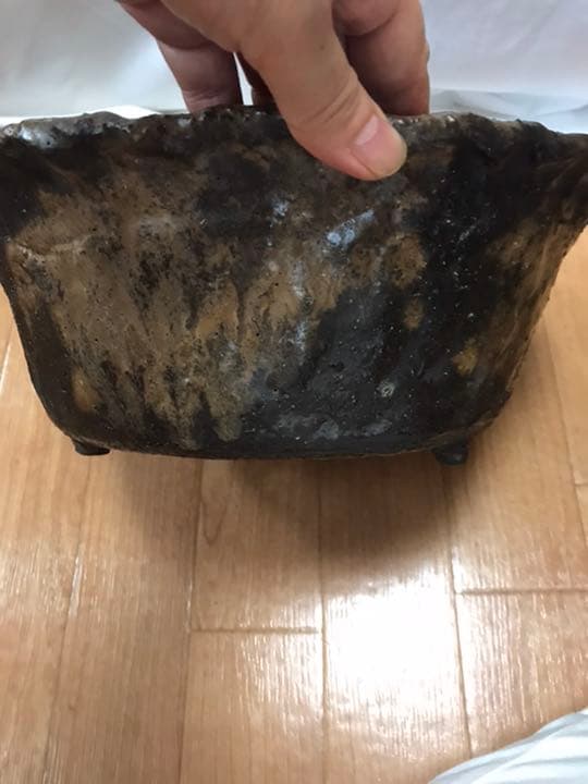 盆栽鉢　超時代のり手作り盆栽鉢31cm.12cm2.6kg寄せ植え植木鉢