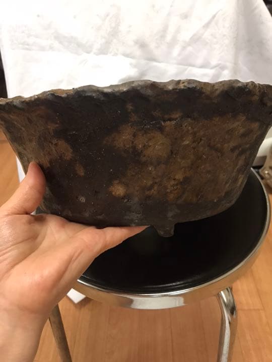 盆栽鉢　超時代のり手作り盆栽鉢31cm.12cm2.6kg寄せ植え植木鉢