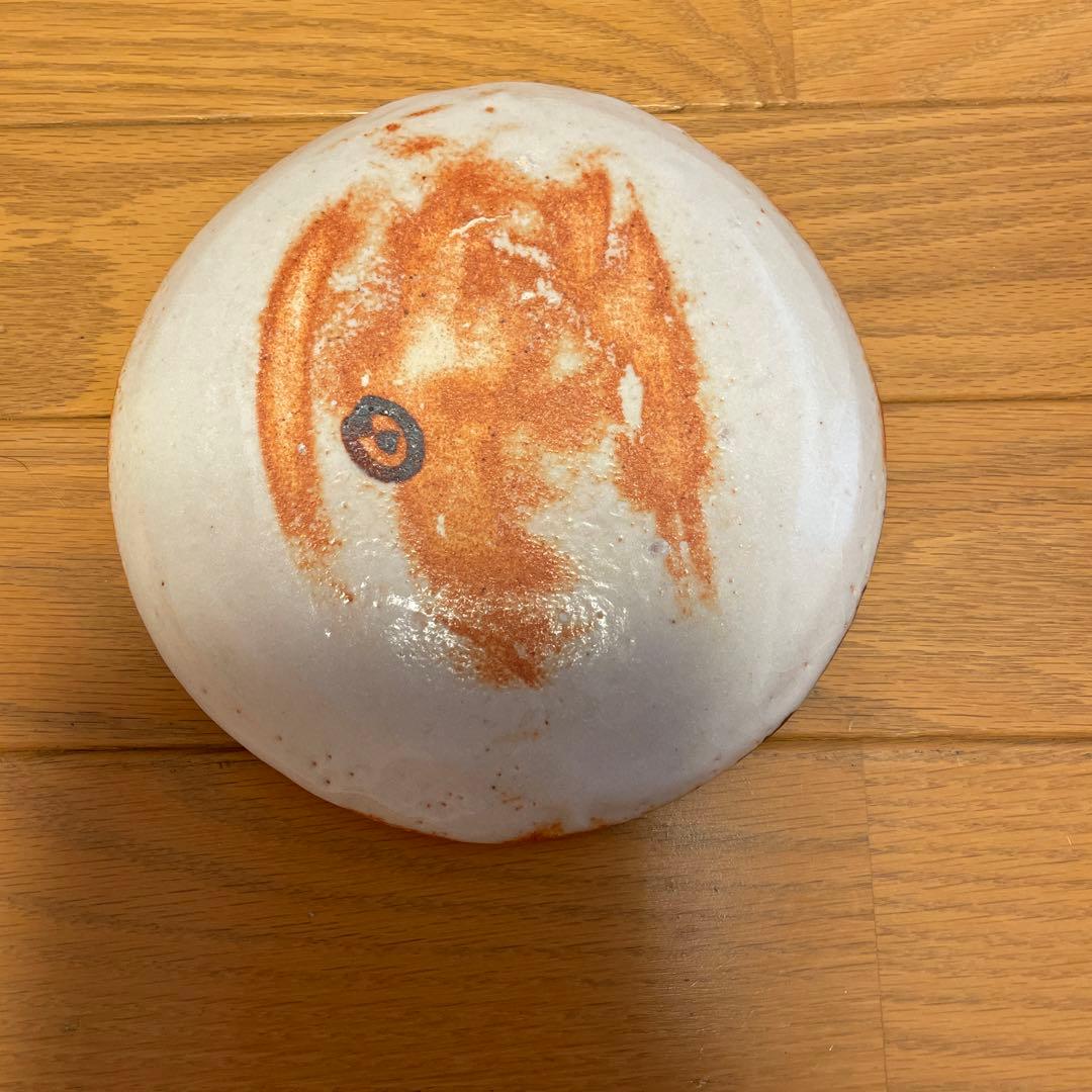 仙山窯 安藤日出武 作 絵志野 平皿 幅約20cm 丸皿約19cm 共箱付