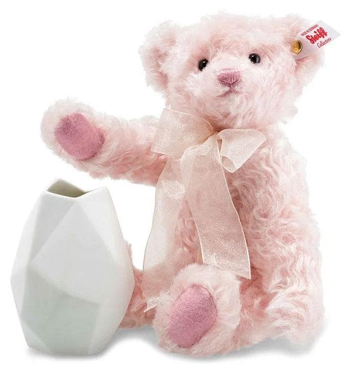 c*0様 シュタイフ ローズテディベア花瓶付き 世界限定575体