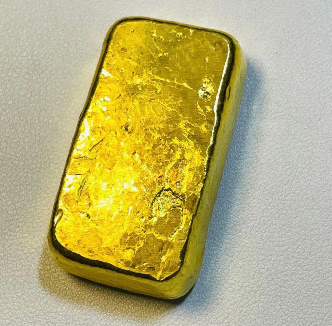 m*ー様 中国大清古銭 順治年造 上上足赤銘硬貨金 元寶金塊1錠約222.59g