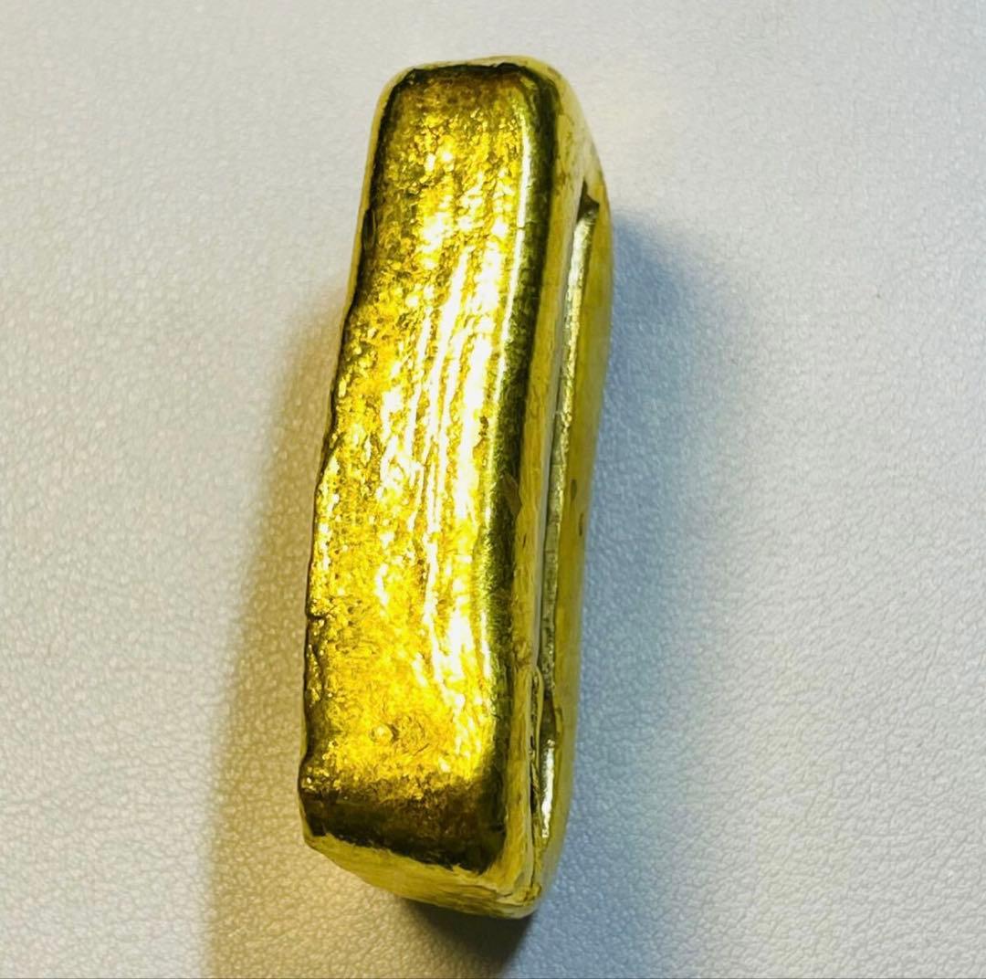 m*ー様 中国大清古銭 順治年造 上上足赤銘硬貨金 元寶金塊1錠約222.59g