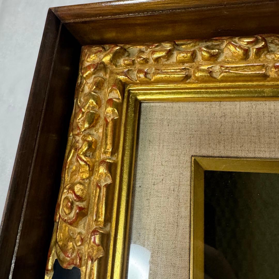 値下済 アンティーク調 豪華装飾 額縁 額 木製 ゴールドフレーム空額インテリア