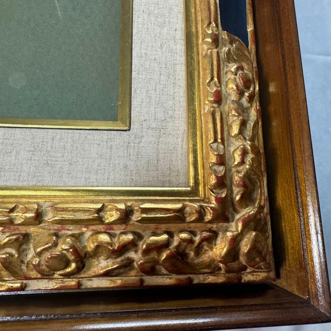 値下済 アンティーク調 豪華装飾 額縁 額 木製 ゴールドフレーム空額インテリア