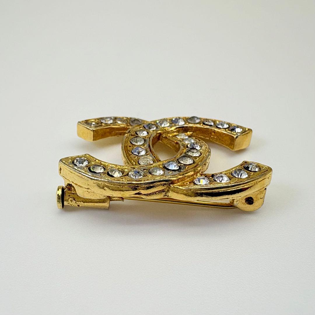 CHANEL シャネル ブローチ ココマーク ラインストーン ヴィンテージ