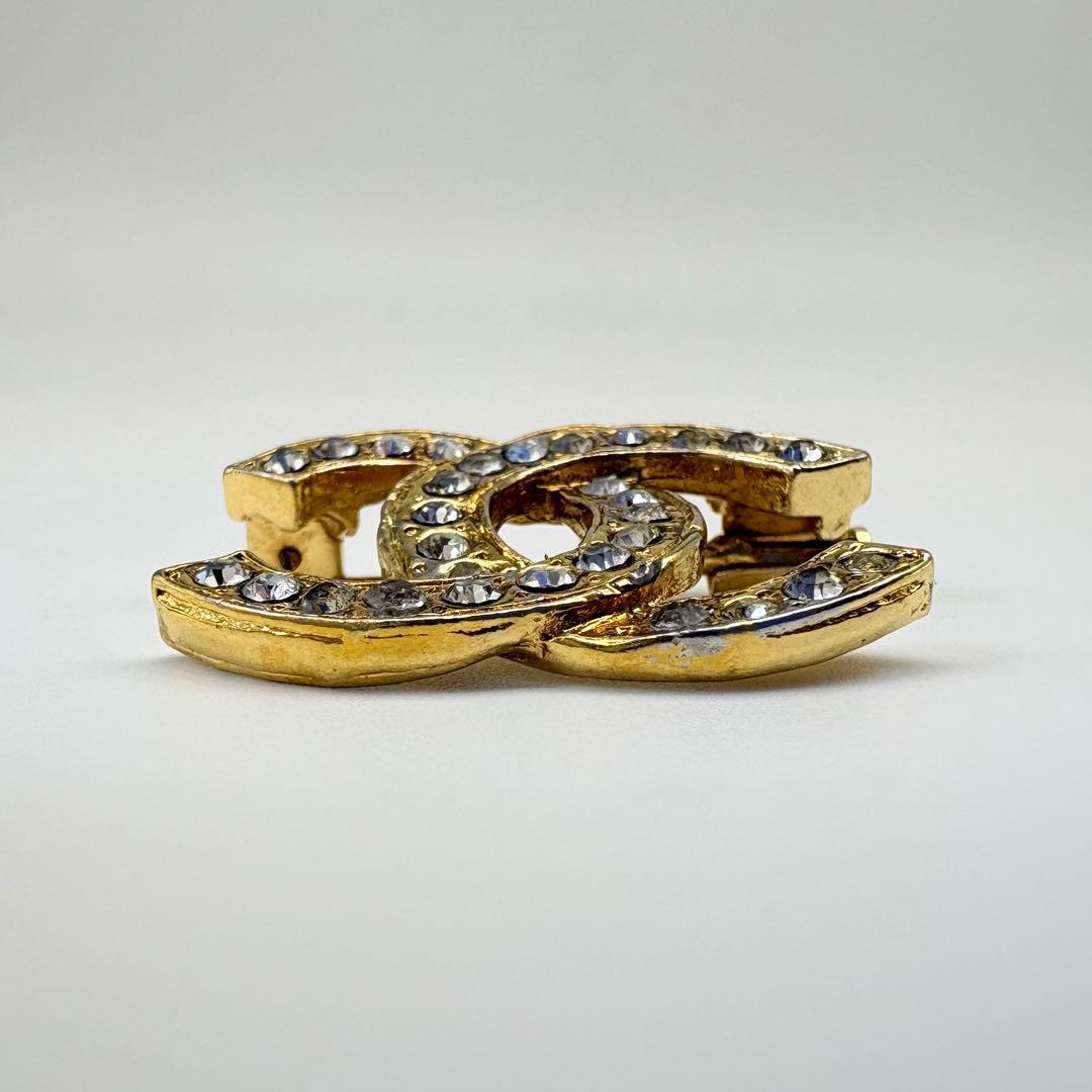 CHANEL シャネル ブローチ ココマーク ラインストーン ヴィンテージ