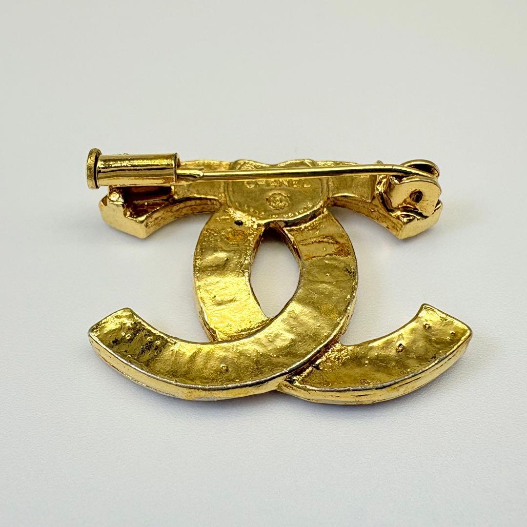 CHANEL シャネル ブローチ ココマーク ラインストーン ヴィンテージ