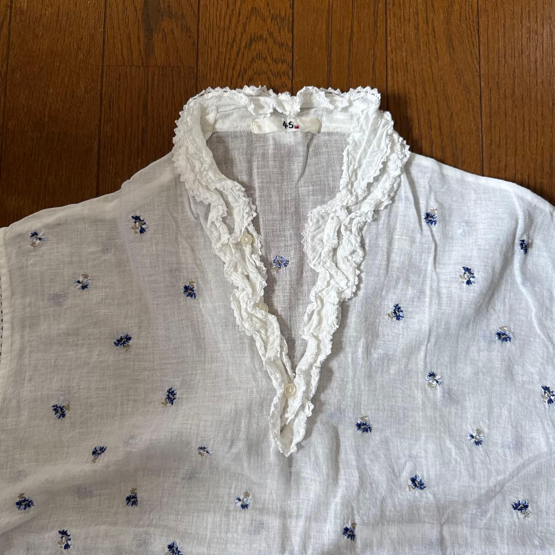 45r 小花柄 ガーゼタンクトップ コットン