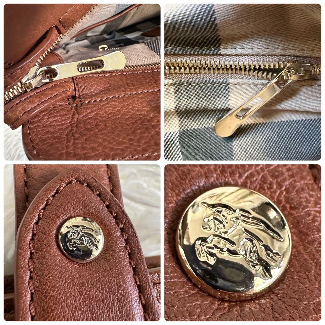 BURBERRY バーバリー トートバッグ ノバチェック ロゴ刺繍 保存袋付き