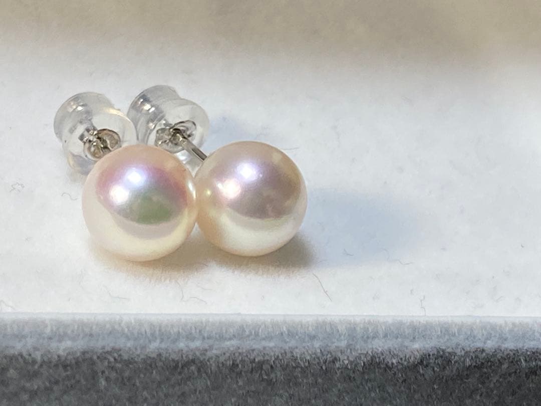 ピカチュウさま専用【最高級　プラチナ】 あこや真珠　パールピアス　越しもの