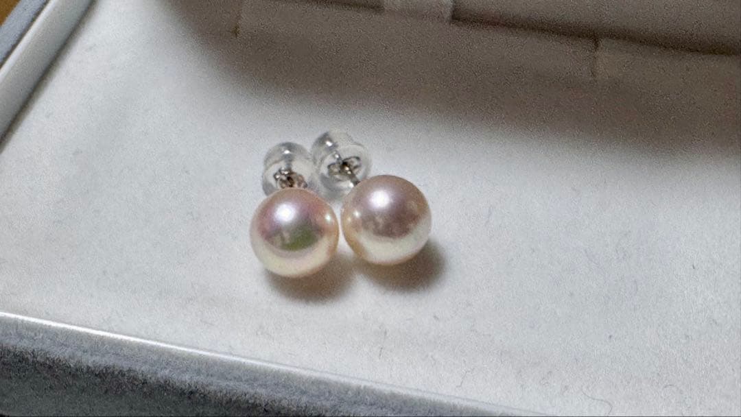 ピカチュウさま専用【最高級　プラチナ】 あこや真珠　パールピアス　越しもの