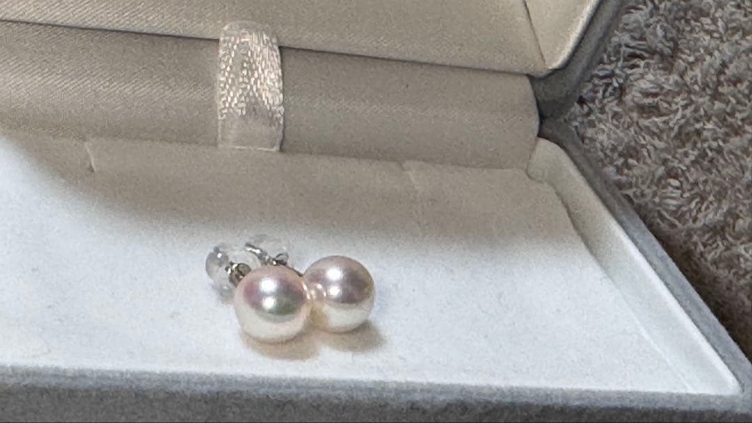 ピカチュウさま専用【最高級　プラチナ】 あこや真珠　パールピアス　越しもの