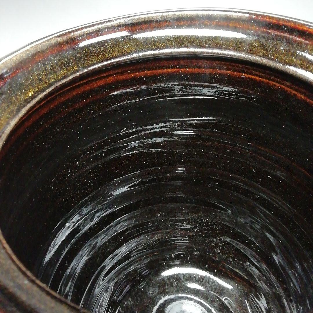 Ｓ６４１　水指　『織部』『郷之窯　水野建二作』　共箱　茶道具