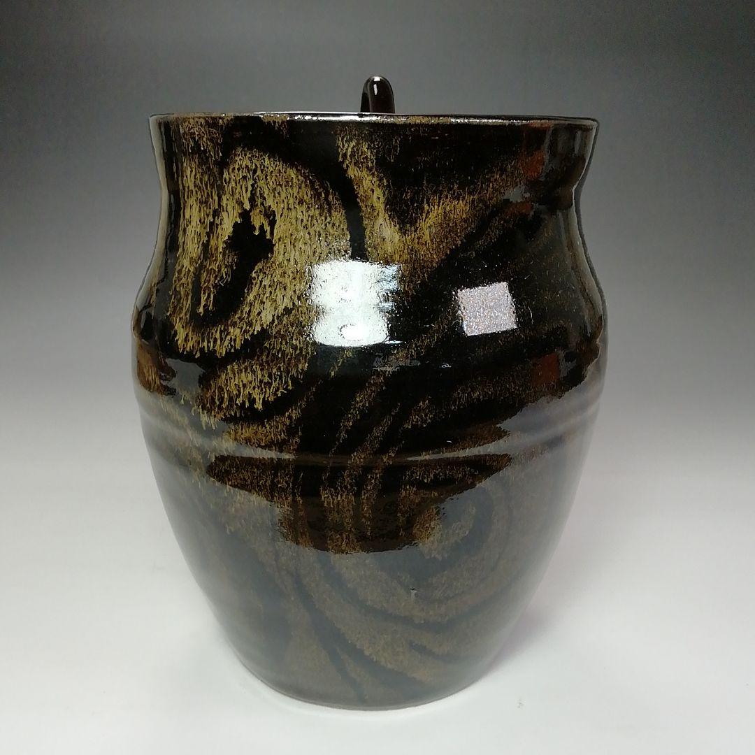 Ｓ６４１　水指　『織部』『郷之窯　水野建二作』　共箱　茶道具