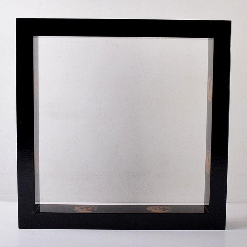 茶道具　輪島塗　北浜宗真作　四君子蒔絵　炉縁　共箱　8216C