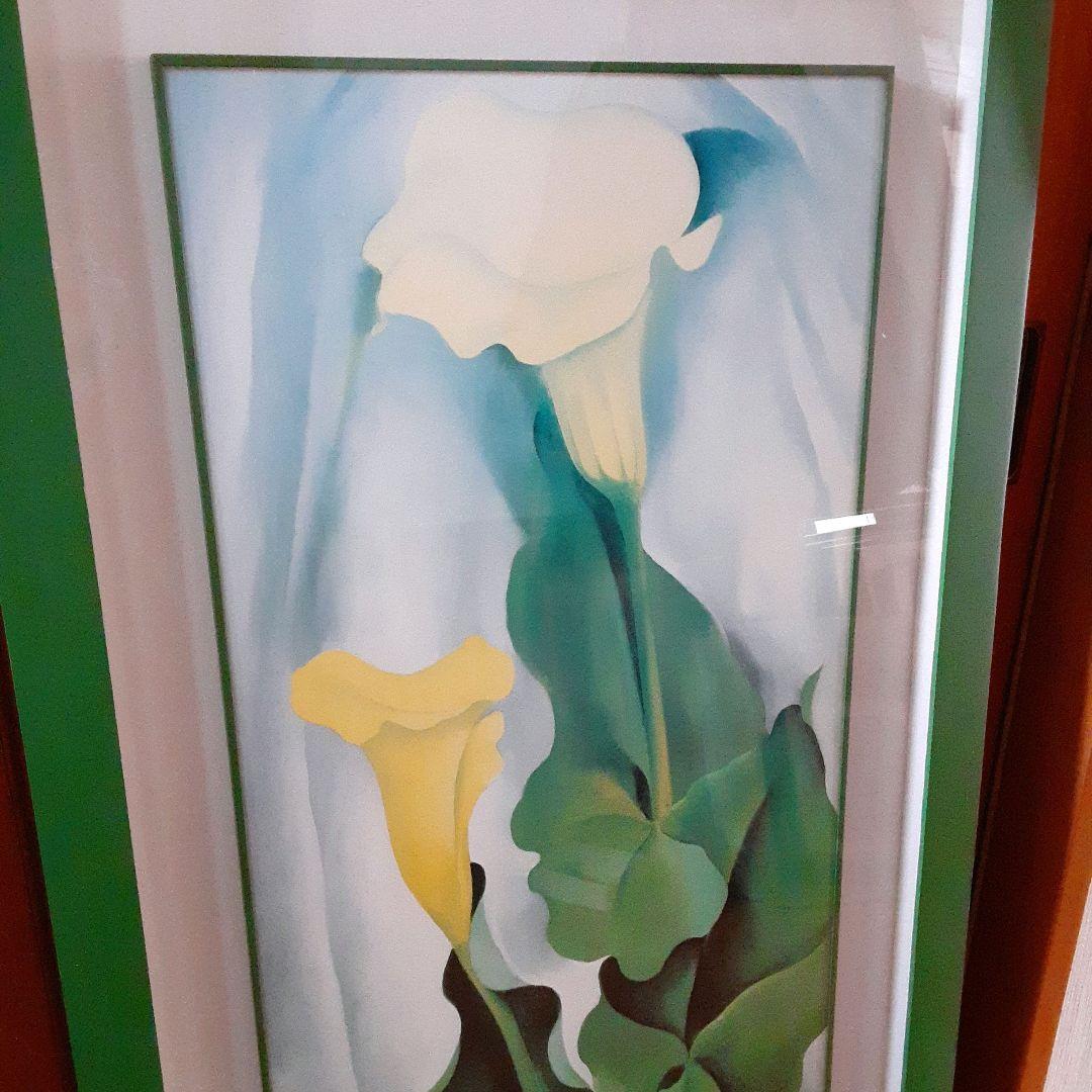 絵画　現代アート ポスター　大　ジョージア・オキーフ 　花　M