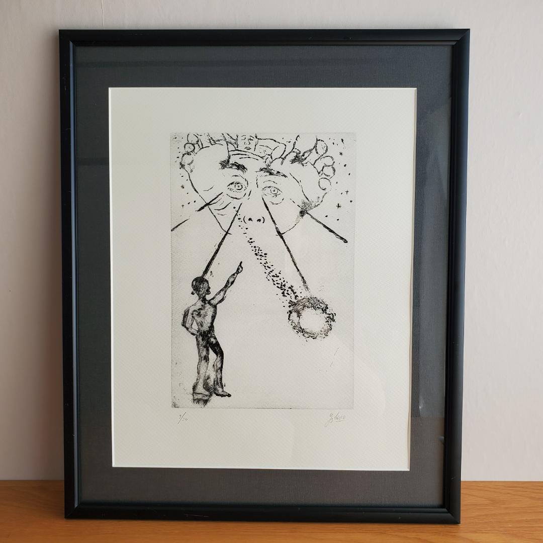 横尾忠則 リトグラフ 夢シリーズ 二人の私 銅版画 直筆サイン 限定20部 額装