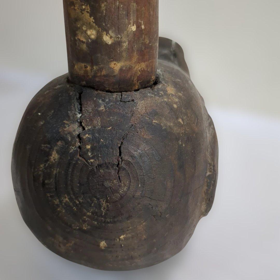 李朝 デコイ 木彫 置物 木雁 朝鮮美術