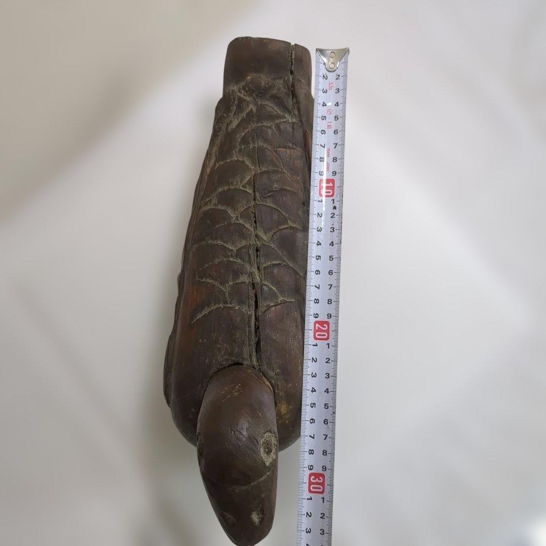 李朝 デコイ 木彫 置物 木雁 朝鮮美術