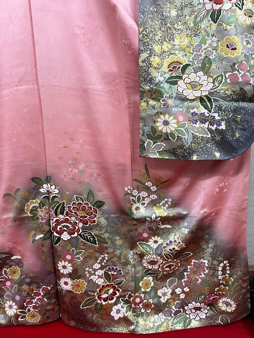 中古★振袖★仕立て上がり　NO.B11 ピンク色　成人式　結婚式